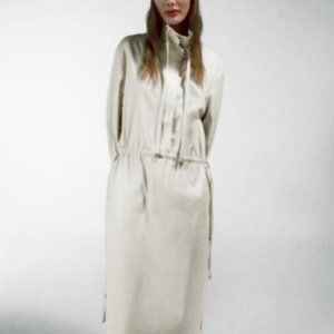 ZARA Limited Edition Utility Adjustable Waist Parka Size Large L NWT